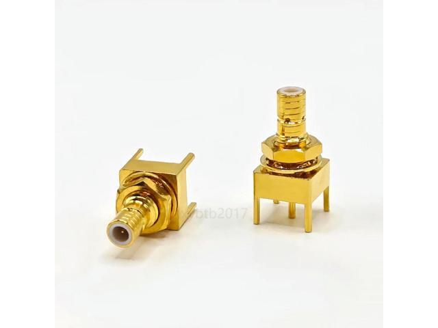 SMB-JYHD RF connector Four-leg PCB board fixed thread through wall SMB-JYE straight male 50 ohm