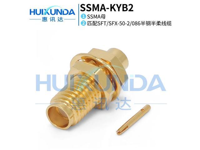 SSMA-KYB2 SSMA female head with nut fixed welding 086 semi-flexible SFX/SFT-50-2 connector