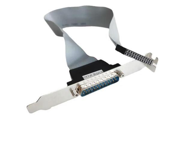 Computer Internal FC 2.54mm 25Pin Female to 25P Male Mainboard Motherboard Parallel LPT DB25 Printer Print Port Bracket Cable
