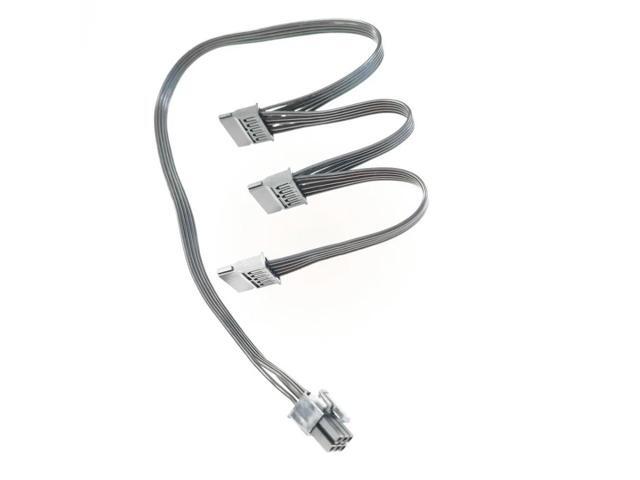 Computer ATX 6Pin to 3-Port SATA HDD Power Supply Cable for Tt Thermaltake TR2 RX500 RX-500 RX-500PP Module