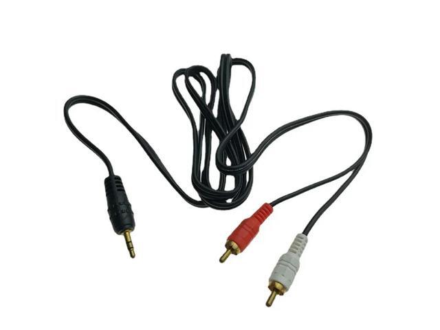 Computer 3.5mm AUX Male To 2-Port RCA Stereo Audio Cable Cord for Speaker Headset DVD Player TV Set Top Box 1.3M Red White