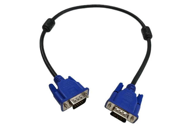 3+9 VGA Monitor Projector Full 15Pin Male Video Short Cable Cord Blue 50cm