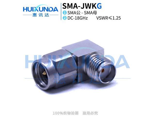 SMA-JWKG Stainless Steel 18G Test Adapter SMA Male Rotary Female 90 Degree Right Angle Connector SMA-JKWG