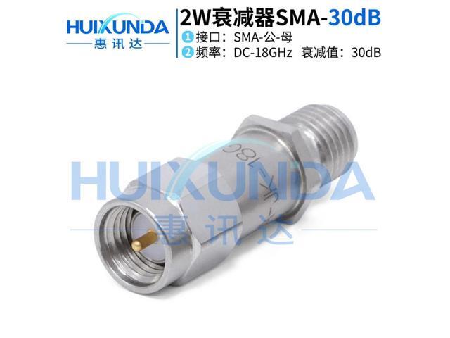 SMA-JK-18G-30dB Fixed attenuator 30dB Stainless steel 2W attenuator Laser marking SMA-JK