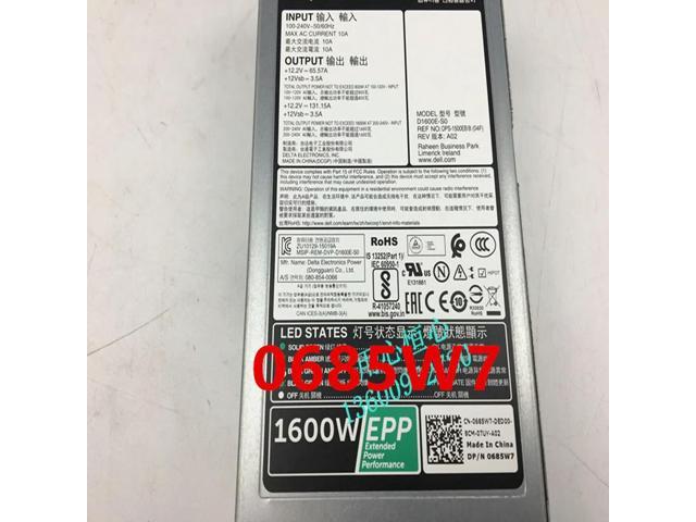 Power Supply R530 T630 R740 T630 1600W For D1600E-S0 685W7 0685W7 95HR5 095HR5