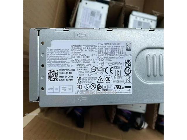 Power Supply XPS 8950 R13 R14 R15 T3660 750W AC750EPS-00 PCL012 0MP23Y MP23Y