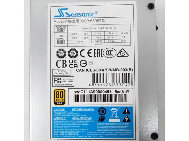 Power Supply For Seasonic 80plus Gold 550W For SSP-550SFG