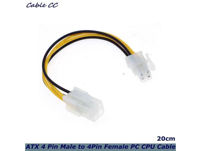 (2-Pack) 4-Pin Molex M/F SATA Cable ATX 12V Power Supply 4-Pin CPU Male to Female CPU Motherboard Power SATA Extension Cable