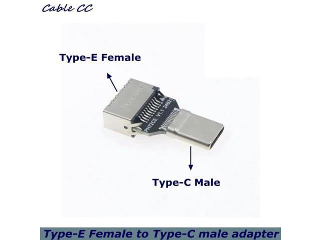 1p USB3.1 Type-C Public to Type-E Female 20Gbps Computer Host Box Front Type-C Adapter Stable Speed, Exquisite and Compact