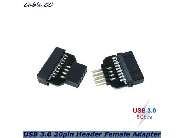 Motherboard USB2.0 9Pin to USB3.0 19pin Front Panel Connector Converter USB 3.0 19/20pin to USB 2.0 9pin Header Female Adapter
