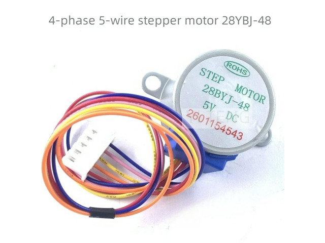 (1Pcs) DC 5V 4-phase 5-wire stepper motor 28YBJ-48 28BYJ48 deceleration stepper motor lead 25CM in stock