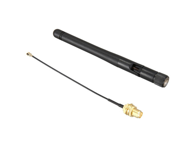 5X 433Mhz Antenna 3Dbi GSM RP-SMA Plug Rubber Waterproof Lorawan Antenna + IPX To SMA Small Cable Extension