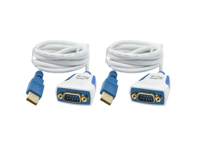 2X USB To RS232 Cable Converter FTDI USB 2.0 To RS232 Cord USB To RS232 Serial DB9 Adapter For Mac 1M