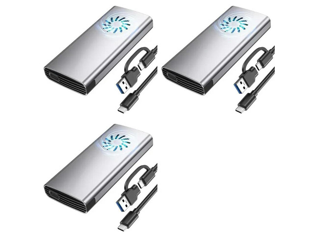 3X Nvme Enclosure SSD M.2 Adapter, M.2 Enclosure SSD Nvme To USB C 3.2 Gen 2 10Gbps Nvme Adapter For 2242 2280 SSD