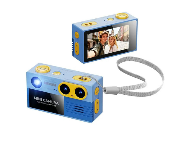 4K Retro Mini Keychain Thumb Camera Outdoor Sports Camera Children Multiple Filters Camera Camera Video Filming As Shown