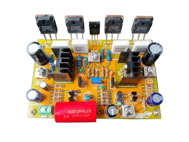 HIFI K2967 High Power 200W Single Channel High Voltage Dual Parallel FET Discrete Mono Amplifier Board For Onsemi