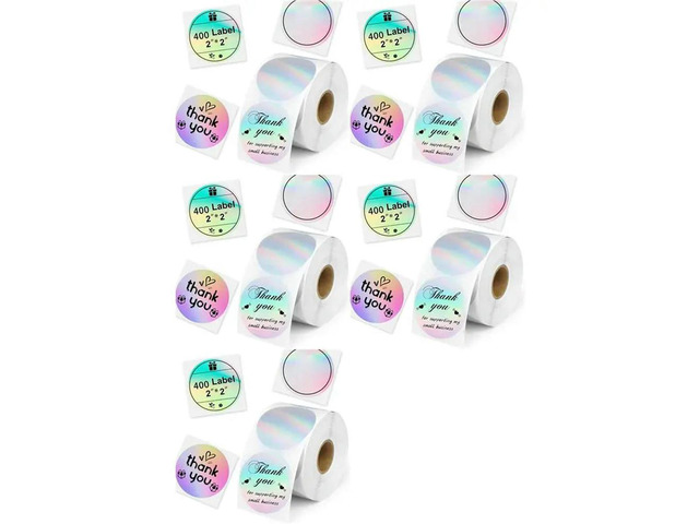 2Inch Thermal els, 2000 Pcs Round Self-Adhesive Direct Thermal Printer el For Color Coding el Printer, Logo