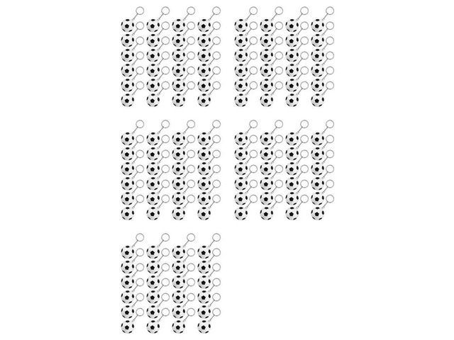120 Pack White Soccer Keychains,Mini Soccer Stress Ball Keychains,Sports Ball Keychains,School Carnival Reward For Kids