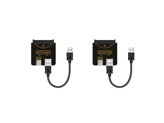 2X USB To SFF-8482 SAS 29Pin Adapter Hard Disk Drive Raid 5Gbps HDD/SSD Raid Converter With Chipset And Power Port
