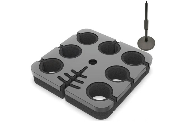 Square Tray For Microphone Holder Multi Holds Up To 7 For Mics For Mic Stand On Stage Organizer And Display