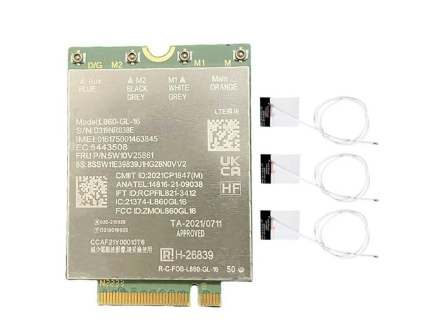 L860-GL-16 4G Module Kit 5W10V25861 For Thinkpad T14 T14s L14 L15 P14S P15V X13 Yoga Gen3 X1 Nano Gen2 T16 P16S Gen1