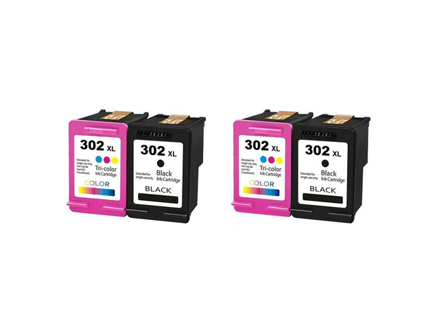 2X Convenient Compatible With HP302 XL Ink Box HP1000 1050 1510 2130 2131 4500 450 4504, Black Color