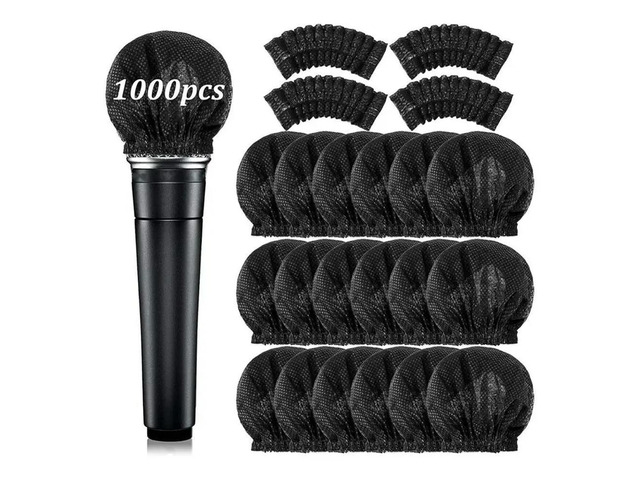 Disposable Microphone Cover Mic Covers Non Woven Handheld Microphone Windscreen Mic Cover