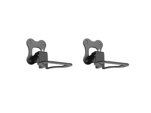 2X Wall Mount For Enchant Speaker Rear Surround Sound & Bookshelf Speakers l Bracket Home Theater Accessories Black