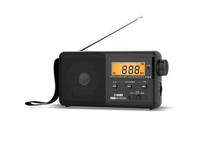 FM AM 2 Band Radio Radio Digital Display USB TF Card Lithium Charging For Home And Outdoor Use