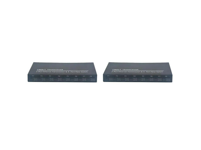 2X Gigabit Ethernet Switch Fiber Optical Switch 8 SC Fiber Port 2 1000M RJ45 Industrial Grade SC Converter 8F2E EU Plug
