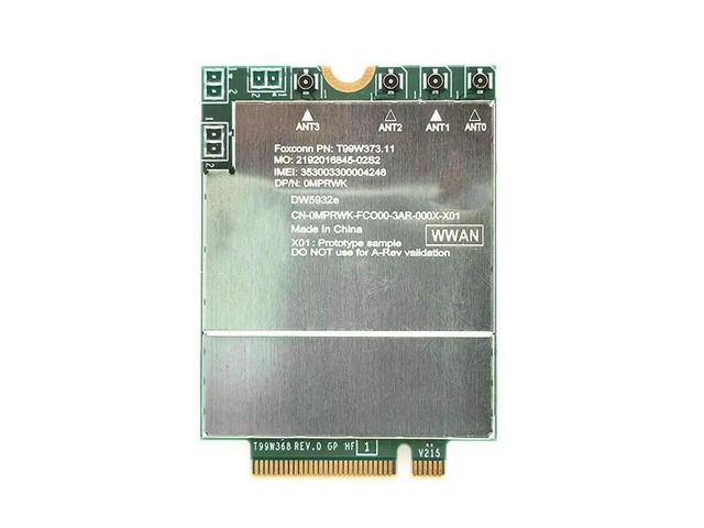 T99W373 Dw5932e 5G Module M. 2 NGFF LTE Cat19 WWAN Card For Latitude 7350 7450 7650 9450 Notebook Laptops
