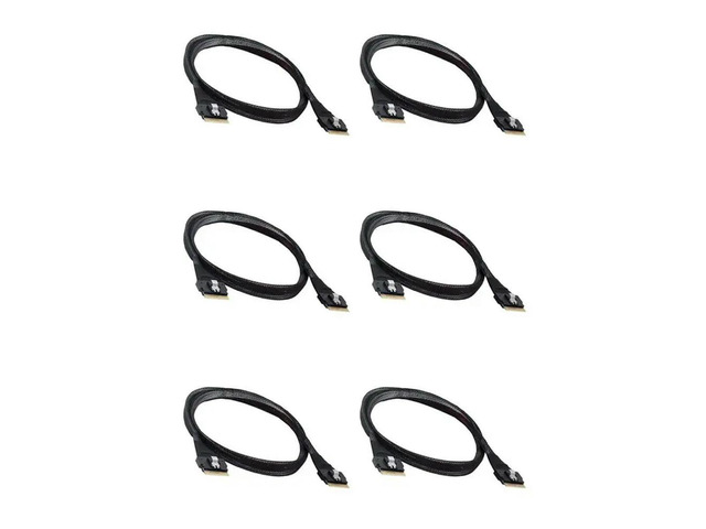 6Pcs 50Cm Professional Slim SFF 8654 8I Male To SFF-8654 SAS4.0 74Pin Cable For Server Controller Connector Cable