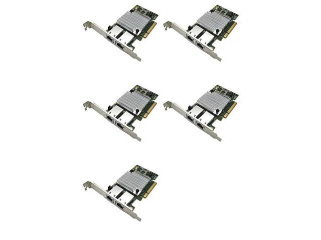 5X 10G Double Port Ethernet Network Card X540-T2 PCIE-X8 X16 ork Extend Adapter Support For NAS