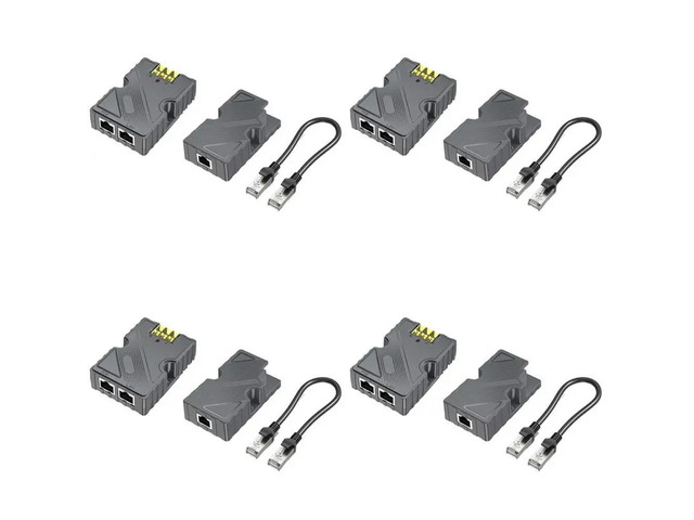 4X For Starlink Dishy Cable Adapter To RJ45 And 150W Gige Passive Poe Injector For Starlink V2 To Poe Injector