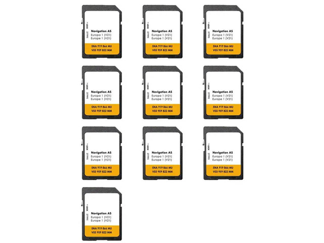 10X For VW Discover Media Navigation Card AS V21 Map UK Europe 2025 Sat Nav SD Card 32GB Navigation Card
