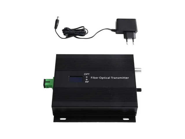 Mini Optical Transmitter SC/APC Interface, 1310Nm Wavelength, 10Dbm Output Power For CATV Systems EU Power Adapter EU PLUG