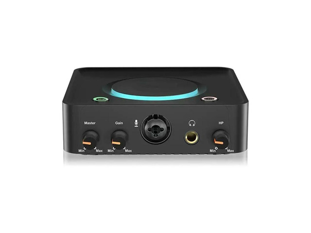 USB Digital Audio Interface 2X2 Analog Recording Interface Sound Card For Live Streaming& Studio Recording 1 Pc