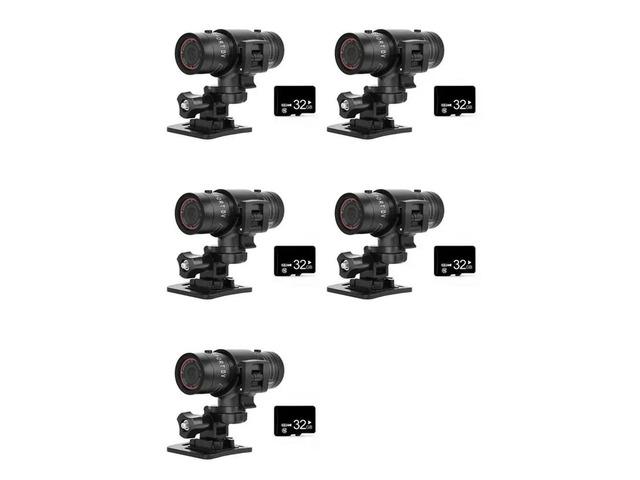 5X F9 Mini Sports Camera 1080P 200W Outdoor Riding Motorcycle Helmet Sports DV Camera Video Waterproof Bicycle Camera