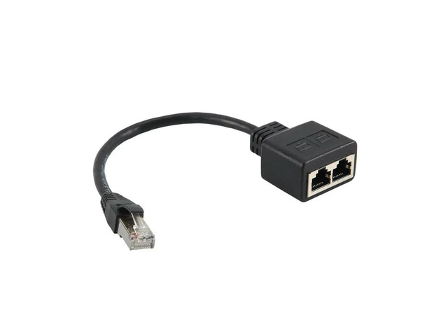 LAN Ethernet Adaptador RJ45 Male To 2 Female Splitter RJ45 1 To 2 Ethernet LAN Network Adapter Cable