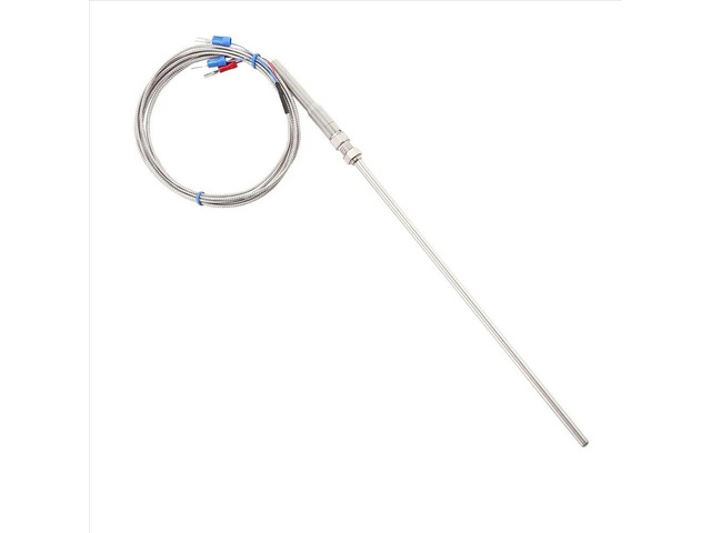 0-400C PT100 Type 5mm x 50mm Temperature Controller Thermocouple Probe 2 Meters