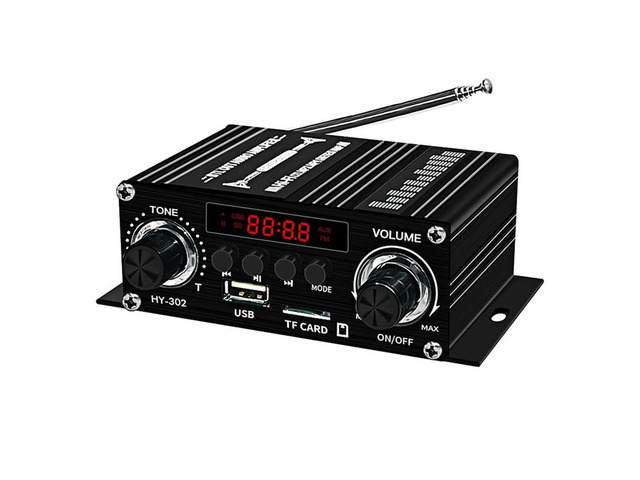 Digital Bluetooth Amplifier 12V Home Car 2 Channel HIFI Sound Speaker FM Receiver Audio Amplificador Clase-AB AMP