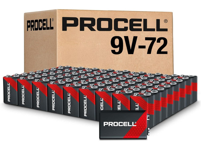 PROCELL 9V Long-Lasting Alkaline Batteries (72 Pack), 5-Year Shelf Life, Bulk Value Pack for All Professional Devices - 9 Volt Battery Heavy Duty