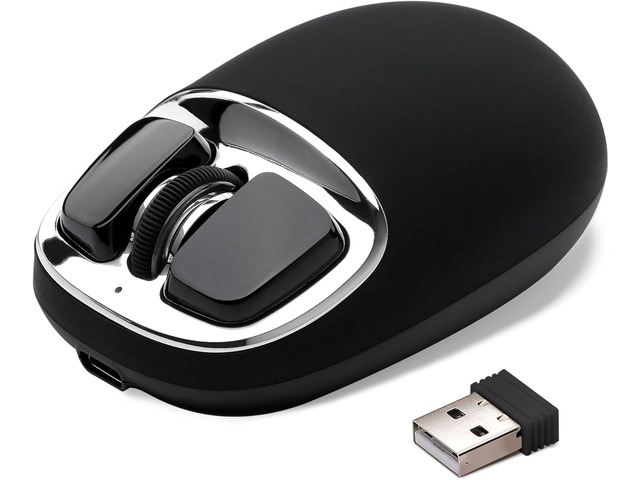 YUNZll C1 Silicone Wireless Mouse, Tri-Mode 2.4G/USB-C/Bluetooth Mouse, 4800 DPl Optical Tracking, 6 Adjustment Levels,Customize Mice for Laptop,...