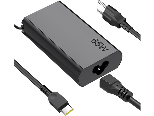 2026 New Slim 65W USB C Laptop Charger Replacement for Lenovo Yoga/Chromebook/Thinkpad T14 T15 X1 Computer Type C Fast Charging Power Cord Ac...