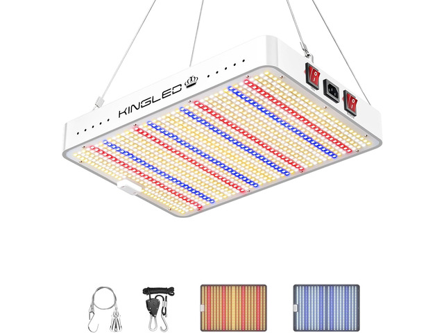 Kingled KP2000 LED Grow Light, Full Spectrum Grow Lights with Veg Bloom Mode, High PPDF for 3x3 Ft Coverage, Indoor Hydroponic Grow Tent Light for...