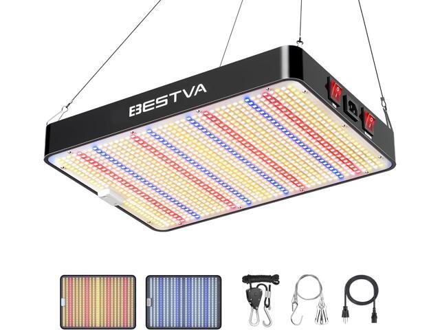BESTVA DC2000 LED Grow Light, Full Spectrum Grow Lights for Indoor Plants with Veg & Bloom Switches, Quiet Cooling Fan, for Seedling Veg Bloom All.