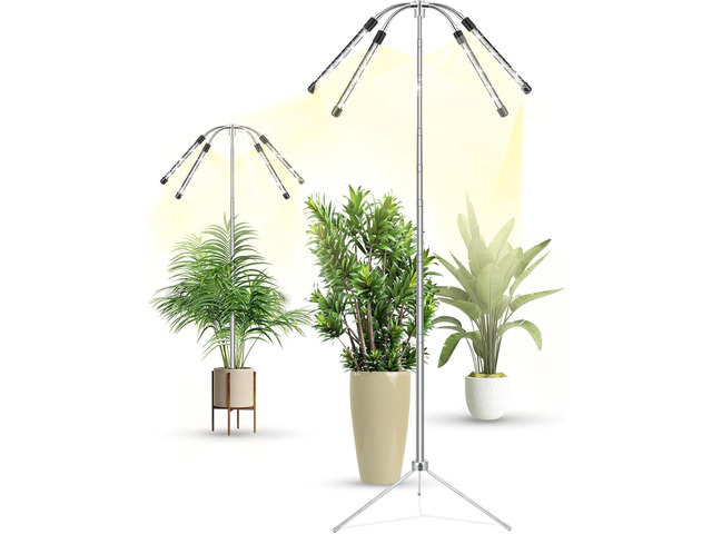 Grow Lights for Indoor Plants Full Spectrum,15-62 Inches Height Adjustable Dsektop and Standing Plant Growing Lights with Detachable Tripod Stand...