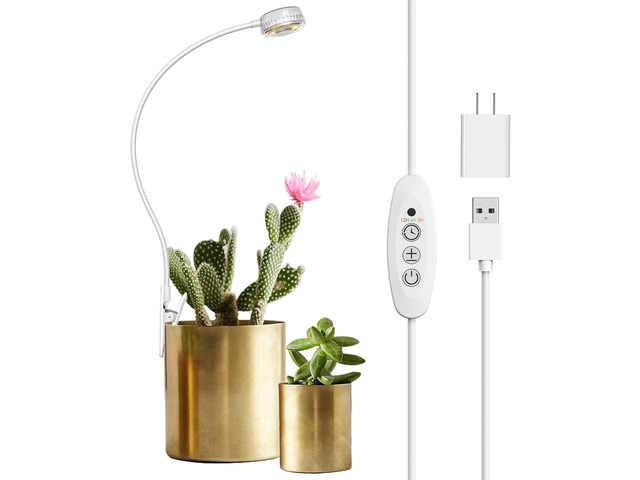 SANSI Grow Lights for Indoor Plants, Pot Clip LED Plant Lights for Indoor Growing, Full Spectrum, Plant Lamp with 4-Level Dimmable, Auto On Off 3 6...
