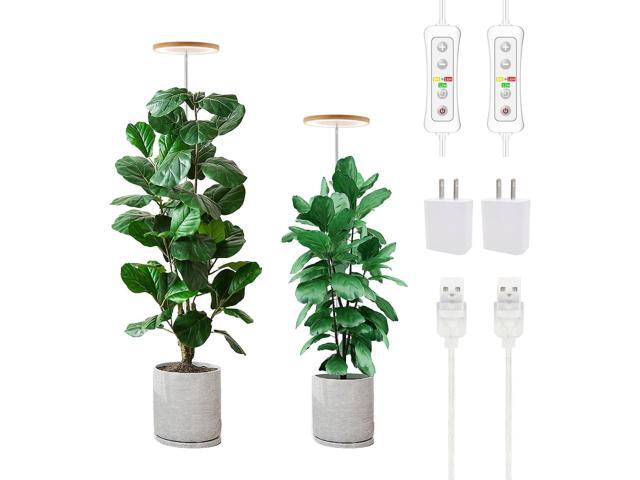 yadoker Plant Grow Light, LED Growing Light Full Spectrum for Indoor Plants,Height Adjustable, Automatic Timer, 5V Low Safe Voltage,Idea for Large.