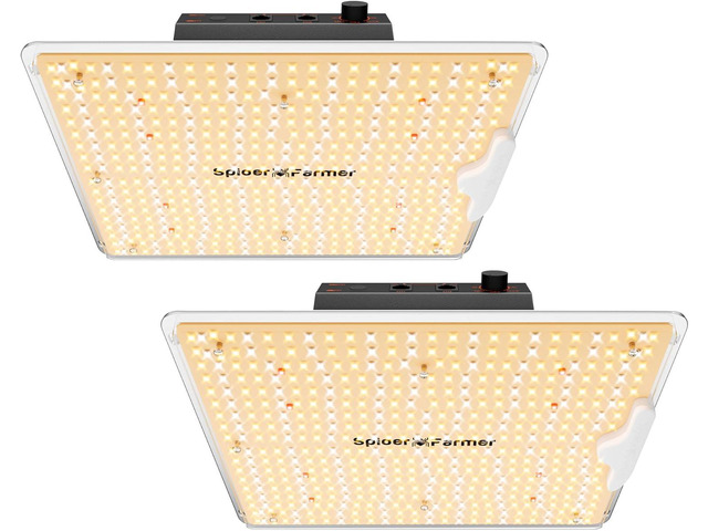 Spider Farmer 2025 New SF1000D 2Pack LED Grow Light with Samsung LM301B Diodes Deeper Penetration & IR Lights Full Spectrum Growing Lamps for...